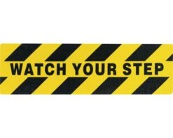 ROXOLID Zelfklevende Antislipmat 'watch Your Step' Geel 50x15 Cm