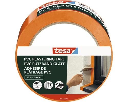 TESA PVC Pleistertape Glad Oranje 50 Mm X 33 M 3 TESA PVC Pleistertape Glad Oranje 50 Mm X 33 M