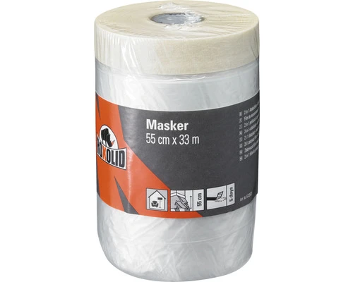 ROXOLID Schilderstape Met Folie Beige 33 M X 55 Cm 3 ROXOLID Schilderstape Met Folie Beige 33 M X 55 Cm