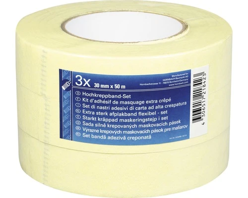 Afplaktape Extra Sterk 50 M X 30 Mm 3 Stuks 3 Afplaktape Extra Sterk 50 M X 30 Mm 3 Stuks