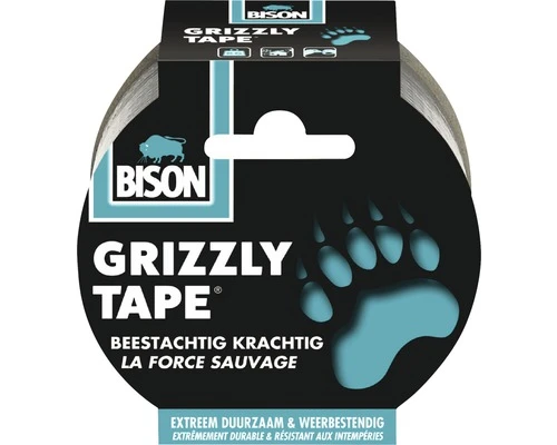 BISON Grizzly Tape Zilver 10 M X 48 Mm 3 BISON Grizzly Tape Zilver 10 M X 48 Mm