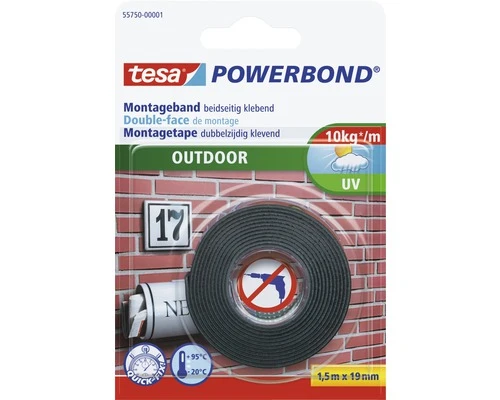 TESA Powerbond Montagetape Outdoor Dubbelzijdig Klevend Groen 1,5 M X 19 Mm 3 TESA Powerbond Montagetape Outdoor Dubbelzijdig Klevend Groen 1,5 M X 19 Mm