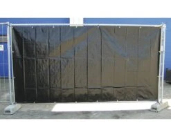 Bouwhekzeil Met Ringen Zwart 1,76x3,41 M