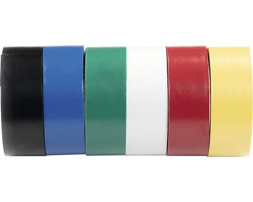 Universele Plakbandrollenset Isolatietape 6 Kleuren 4 Universele Plakbandrollenset Isolatietape 6 Kleuren - Afbeelding 2