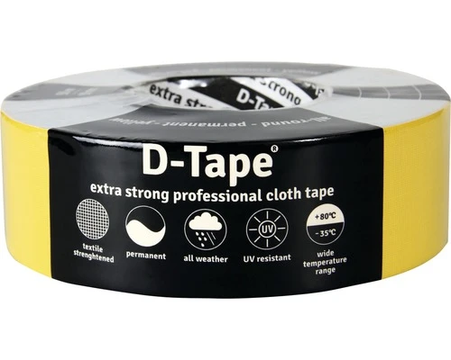D-TAPE Permanent Duct Tape Geel 50 M X 50 Mm 3 D-TAPE Permanent Duct Tape Geel 50 M X 50 Mm